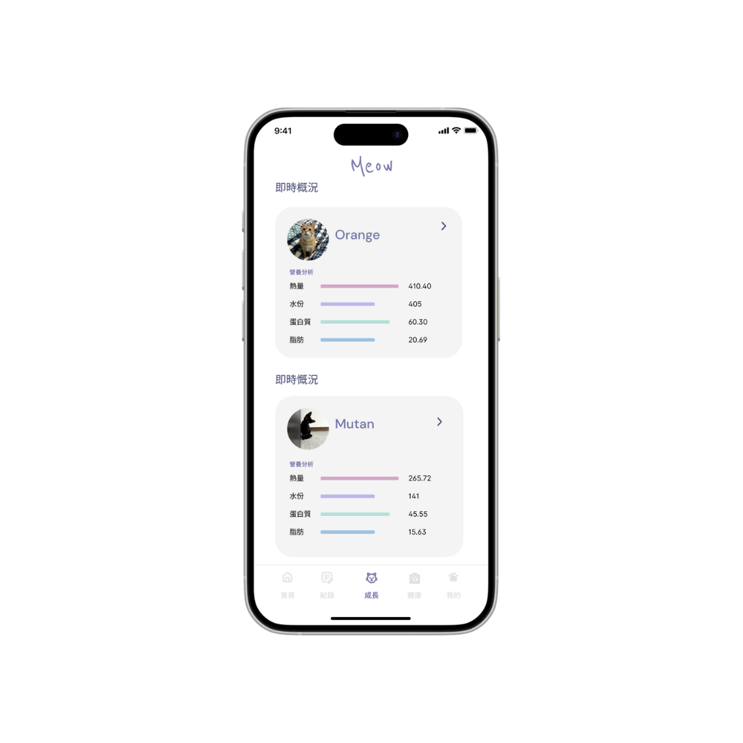 Meow App 畫面